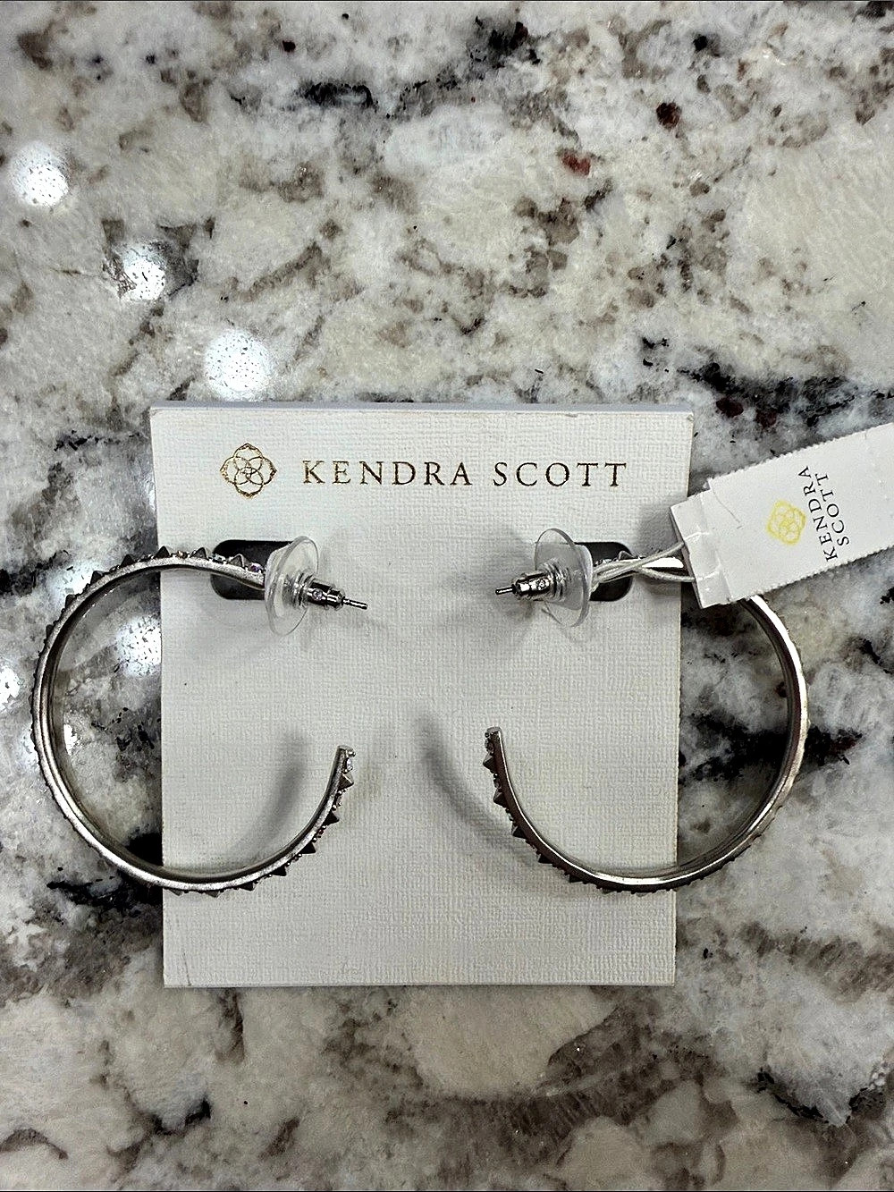 Kendra Scott Veronica Silver Hoop Earrings NWT